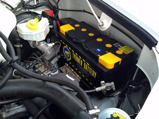 Batterie Tyumen installée dans la voiture